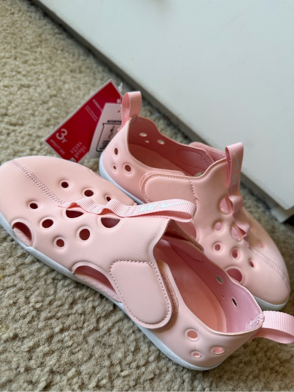 Nike Kids Pink Slip-On Water-Friendly Sandals